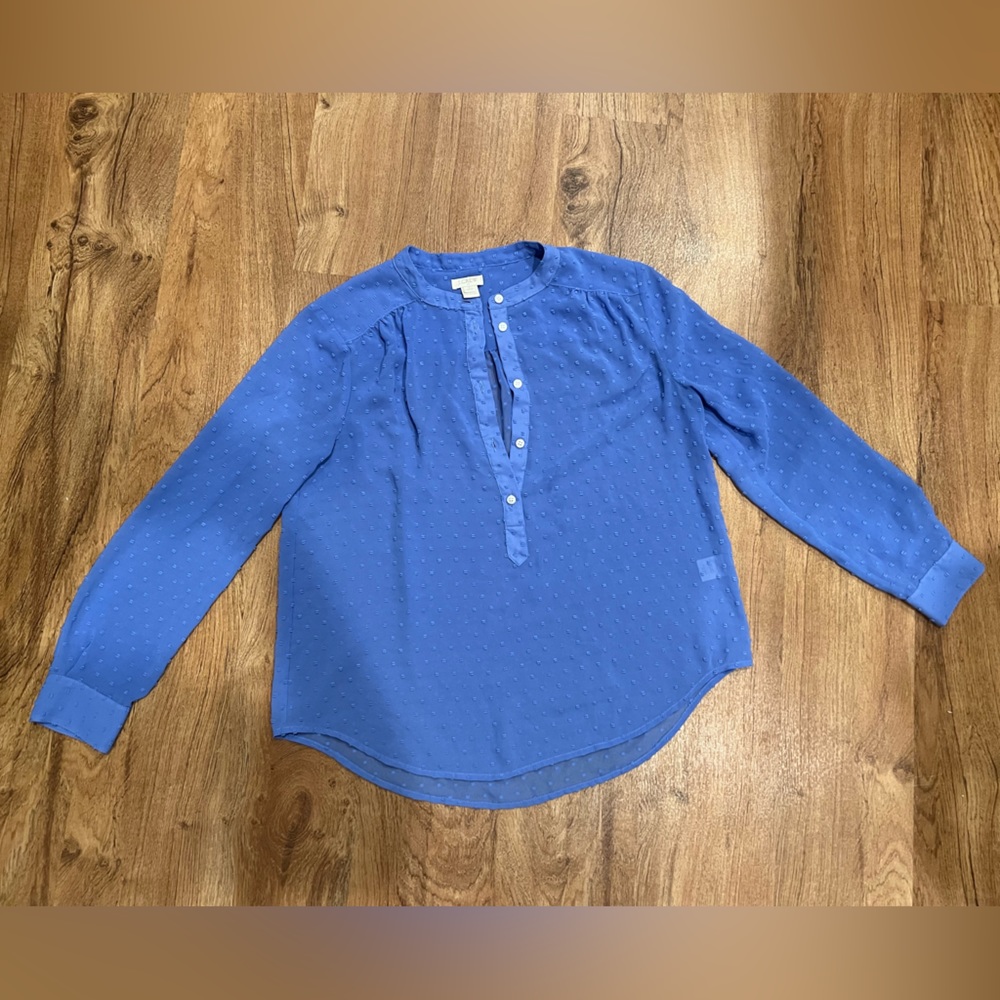 J. Crew Dot Chiffon Blouse